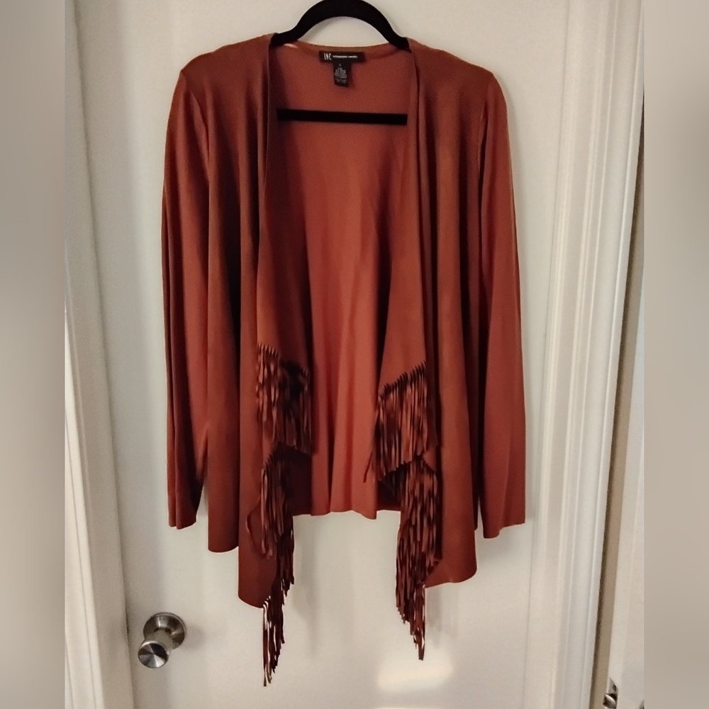 Inc Cardigan with Fringe